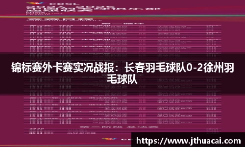锦标赛外卡赛实况战报：长春羽毛球队0-2徐州羽毛球队